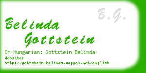 belinda gottstein business card